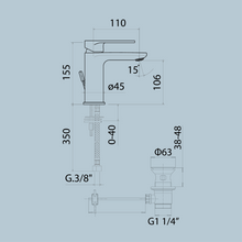 Carica l'immagine nel visualizzatore di Gallery, MISCELATORE LAVABO + BIDET BOREA, JACUZZI