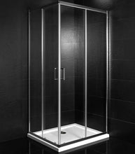 Carica l'immagine nel visualizzatore di Gallery, Box doccia cristallo temperato, anticalcare 6mm, profilo alluminio, cromo lucido. PIRALLA