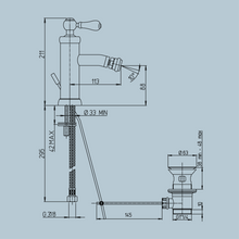 Carica l'immagine nel visualizzatore di Gallery, MISCELATORE LAVABO + BIDET TOSCA, JACUZZI