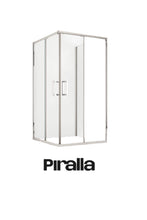 Carica l'immagine nel visualizzatore di Gallery, Box doccia cristallo temperato, anticalcare 6mm, profilo alluminio, cromo lucido. PIRALLA