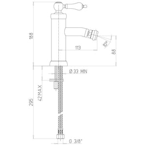 MISCELATORE LAVABO + BIDET JACUZZI TOSCA NERO
