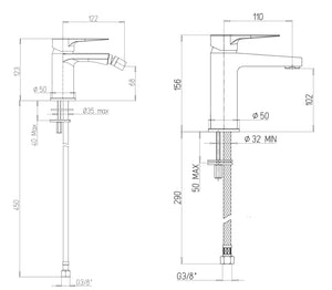 MISCELATORE LAVABO +BIDET  MOONLIGHT, JACUZZI